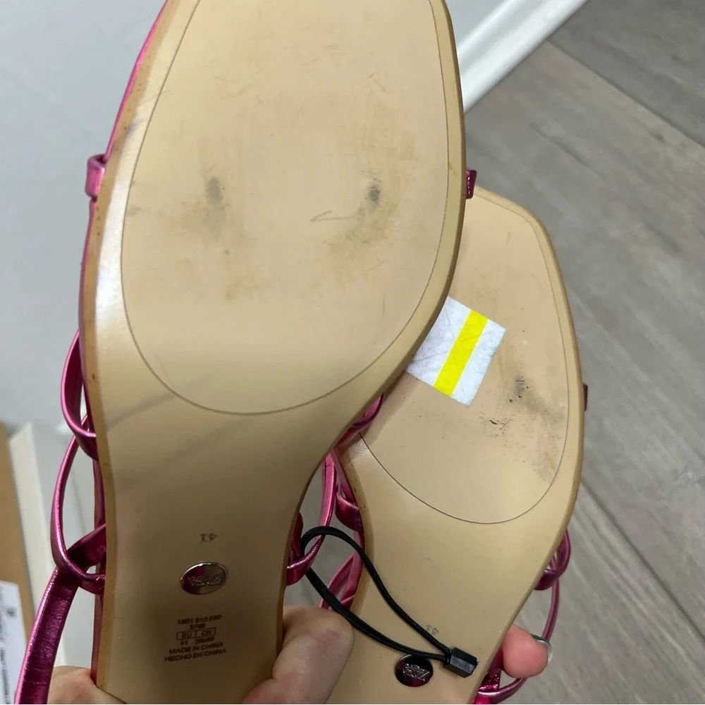 Zara Pink Sandals Stral Sz 41